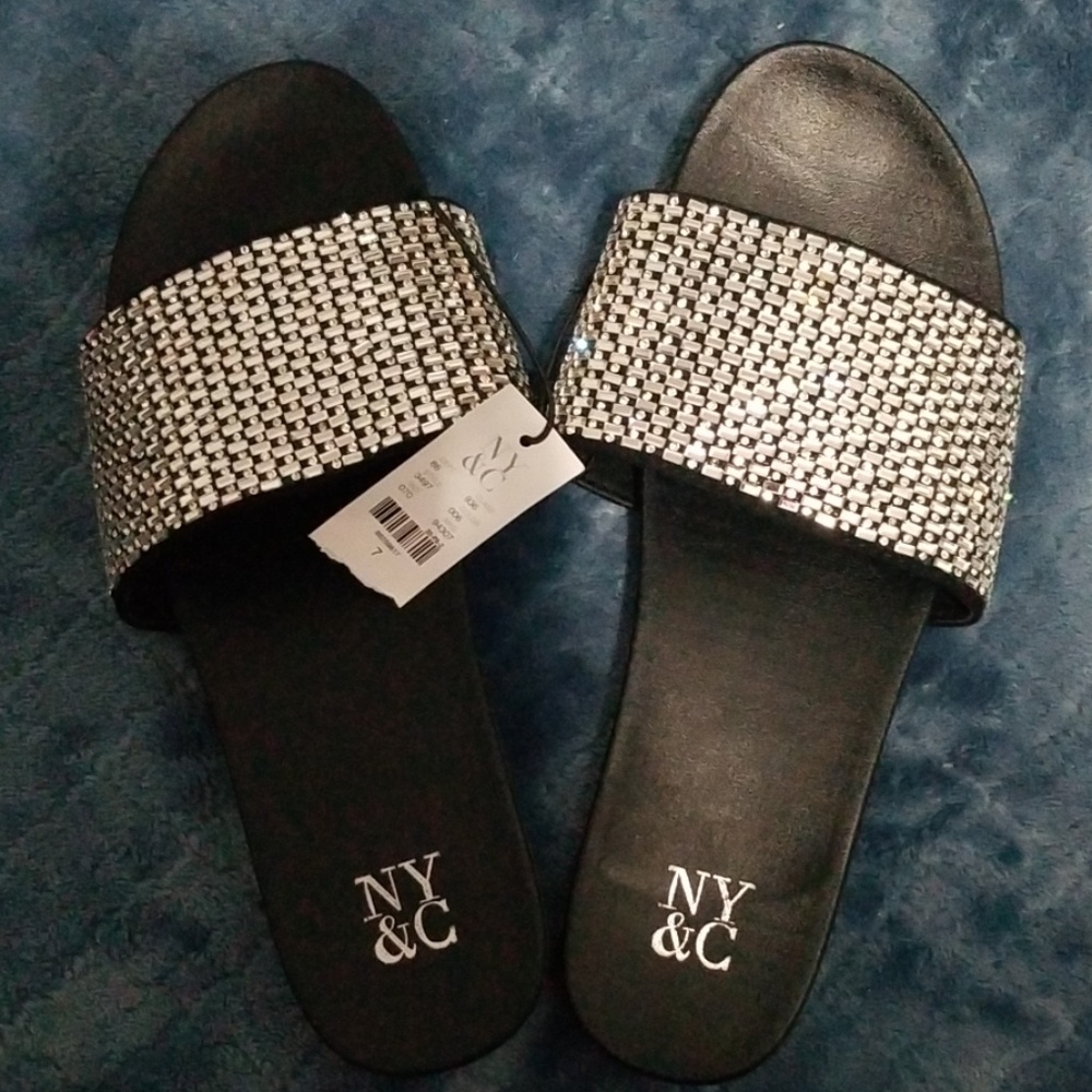 NY&C rhinestone sandals